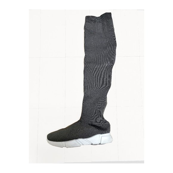 Bamboo Flight-04M Womens Grey Casual Stretch Boots - Picture 1 of 1